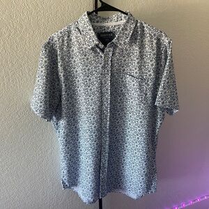 Men’s heritage button down shirt sz L floral blue print
